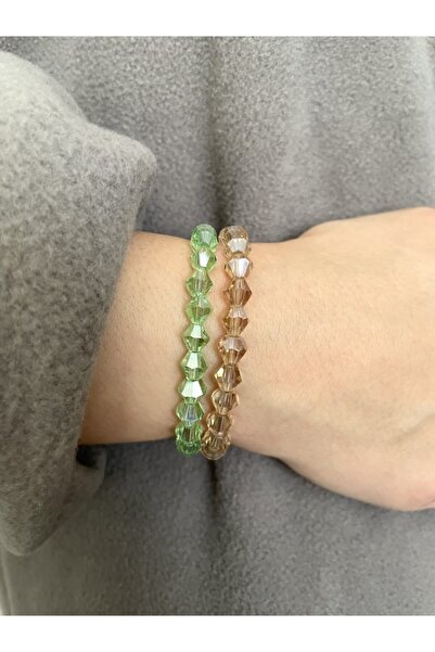 Padore Accessory المرأة - سوار كريستال زجاجي أنيق للغاية باللون الأخضر المائي...