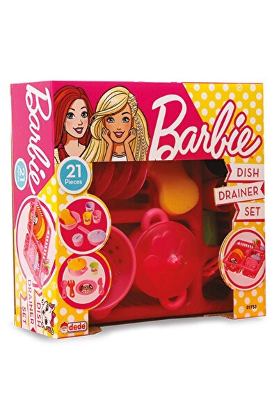 Barbie Kız Çocuk Oyuncak Bulaşıklık 21 Parça -tencere, Tabak, Kaşık, Çatal Mu...