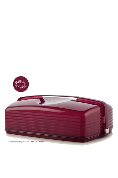 Tupperware تخزين تقديم الكيك المستطيل من الكريستال