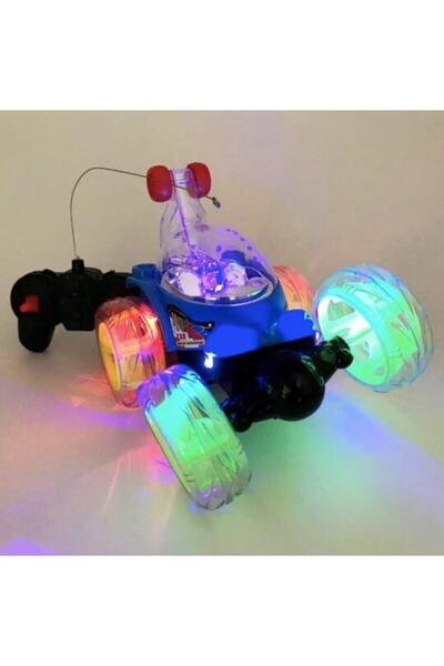 Genel Markalar Uzaktan Kumandalı Şarjlı Işıklı Çılgın Akrobat Araba 360 D Dönüş