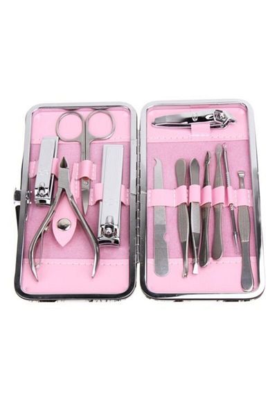OMAC Manicure Pedicure Set - Nail Care Set with 12 Pieces Bag