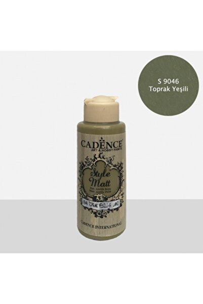 Cadence Style Mat Akrilik Boya-120ml S-9046 Toprak Yeşil