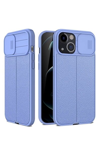 Fibaks Iphone 13 Mini Uyumlu Kılıf Sürgülü Slide Kamera Korumalı Deri Görünüm...