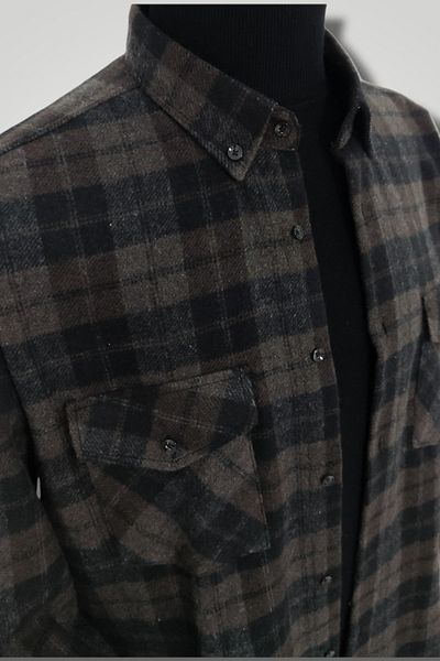 Marca Uno قميص Lumberjack الشتوي ذو القصة الواسعة جدًا