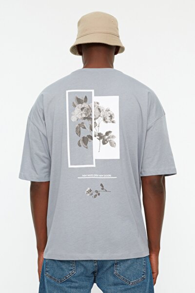 Trendyol Collection T-Shirt - Gray - Oversize