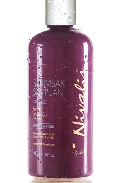 Nivalis Sarımsak Şampuanı, Kepekler Ve Kuru Saçlar Için, Şaçları Yumuşatır, 400 ml