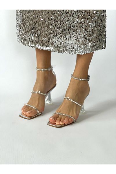 Ömer Ediz Shoes Sandale cu detalii din piatră transparentă (PIETRE DE SCHIMB)