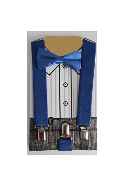 Baby Bakkal Set cu papion și bretele reglabile pentru pantaloni (1-9) ani