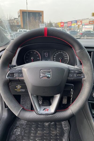 HOPE OTO DİZAYN Seat Leon Fr Alacantara Direksiyon Kılıfı