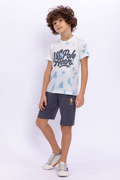U.S. Polo Assn. Baza. Polo Assn Cyan Boy Bermuda Costum