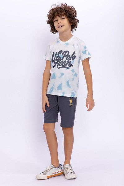 U.S. Polo Assn. Baza. Polo Assn Cyan Boy Bermuda Costum