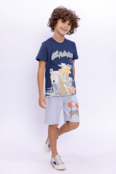 U.S. Polo Assn. Us1023 الولايات المتحدة. طقم برمودا بولو أسن دارك إنديجو للأو...