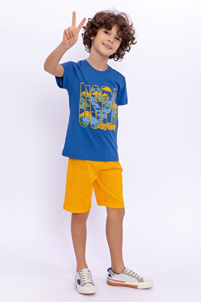 U.S. Polo Assn. Base. Polo Assn Basic Cobalt Boys Bermuda Suit