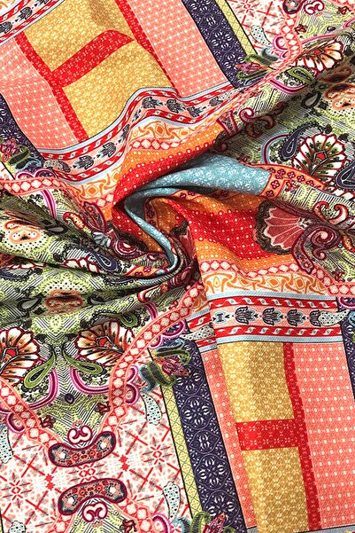 SUZANİ Indian Motif Desenli Dijital Baskılı Kumaş Kms-1357