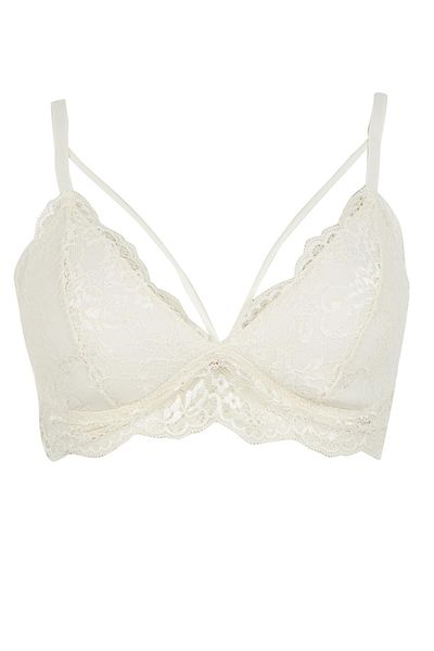 DeFacto Fall In Love Triangle Bralette με δαντέλα με επένδυση