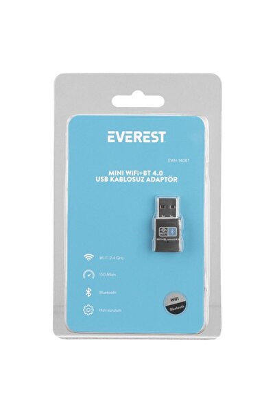 Everest Ewn 140bt 2.4ghz 150mbps 2in1 Wifi bluetooth 4.0 Usb Kablosuz Mini Adaptör