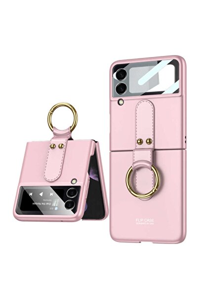 Nezih Case Samsung Galaxy Z Flip 3 Uyumlu Katlanabilir Yüzüklü Flip Ring Kıpt...