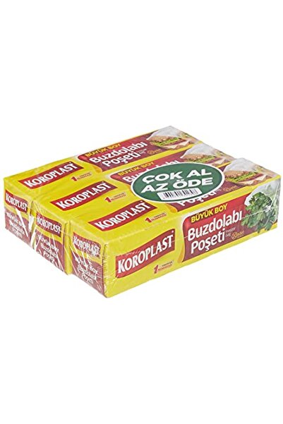 Koroplast 3'lü Çok  Buzdolabı Poşeti Büyük 20'li