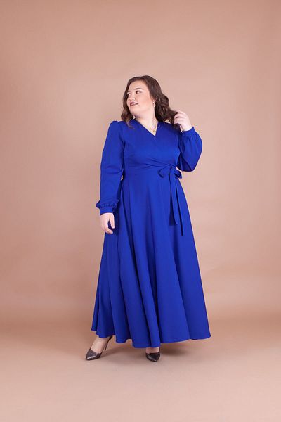 Bidoluelbise Γυναικείο φόρεμα Sax Blue Plus Size Maxi Boy