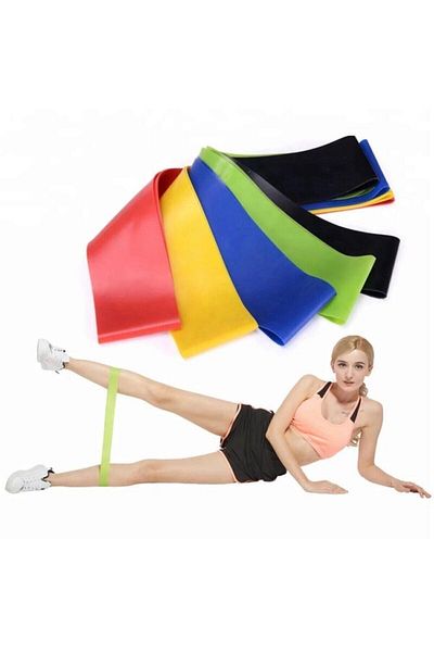 TechnoSmart 3 Pieces Different Resistance Aerobic Band Light Medium Hard Pilates Squat Work Tire