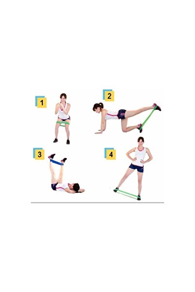 TechnoSmart 3 Pieces Different Resistance Aerobic Band Light Medium Hard Pilates Squat Work Tire