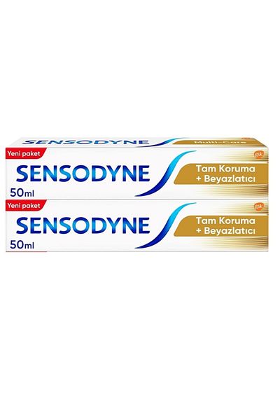 Sensodyne معجون أسنان مبيض للحماية الكاملة 50 مل، عبوتين