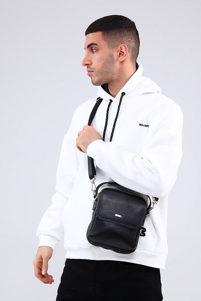 DERKON Hand-Hold Genuine Leather Crossbody Men's Bag