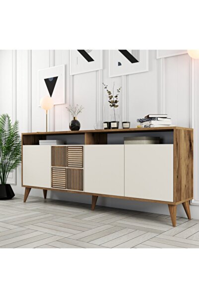 Variant Mobilya Milan Konsol  Ceviz / Krem