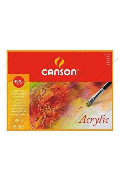 Canson Acrylic Block 400 Gr 24x32 Cm 10 Sheets Top Adhesive