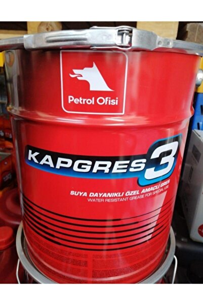 Petrol Ofisi Kap Gres 3 14 Kg Kırmızı Özel Amaçlı Suya Dayanıklı Kalsiyum Sabunlu