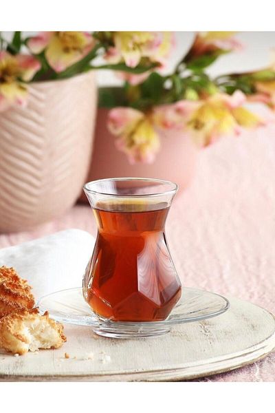 Paşabahçe Lava Alya Tea Cup Set of 6 New Model Modern Cups