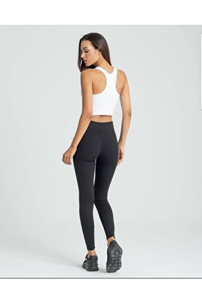 HTC Kadın Siyah Yüksek Bel Toparlayıcı Fitilli Tayt