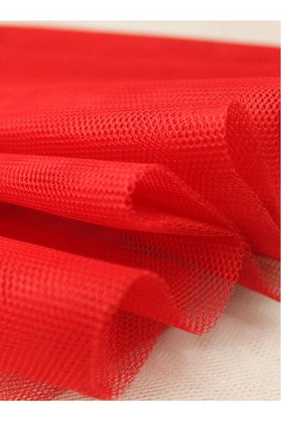 Aker Hediyelik Red Greek Tulle 1 m Special Fabric Fabric Bundle Suitcase Red Ornament Decoration Tulle