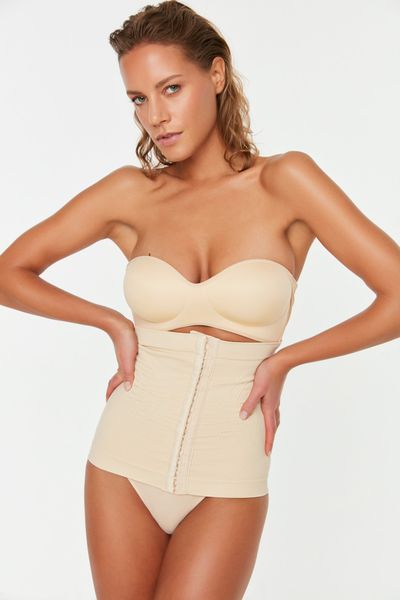 Cecimer Women's Skin Color Back Supported Breastfeeding Corset Bodysuit,  Decreasing 1 Size - Trendyol