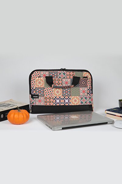 Moserini 13'' - 13.3'' Patterned Macbook Air-pro Laptop Bag with Base Protection and Shoulder Strap - Antares