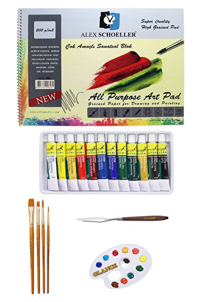 GLANCE Alex Schoeller Çok Amaçlı Sanatsal Blok 200gr 25x35cm Fanart Academy Y...