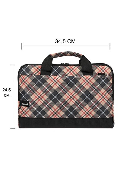 Moserini حقيبة كمبيوتر محمول Macbook Air-pro منقوشة مقاس 13 بوصة - 13.3 بوصة مع حماية للقاعدة وحزام كتف - آريس