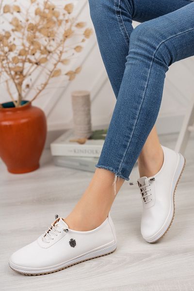 AYAKKABI BÜYÜSÜ Genuine Leather Inside Full Orthopedic Soft Casual Women's Shoes