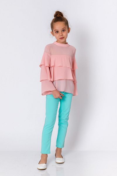 incity Girl's Line Detailed Mint Green Trousers