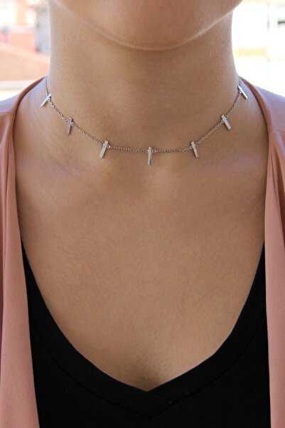 Argentum Concept 925 Ayar Gümüş Çubuklu Tasma Kolye - N117101