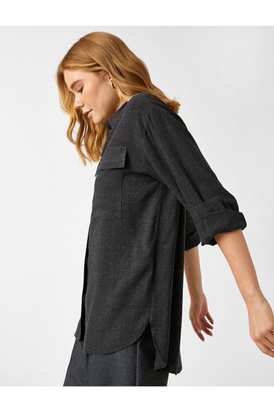Koton Long Sleeve Pocket Shirt