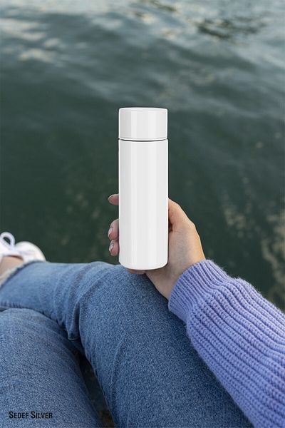 SEDEF SİLVER 304 Steel Double Layer 150 Ml Pocket Type Mini Small Thermos 523