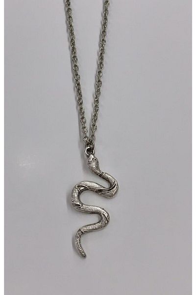 Kirpi Silver Color Snake Necklace (chain)