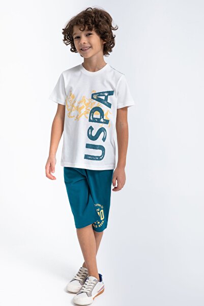 U.S. Polo Assn. U.s. Polo Assn Authentic Clothing Krem Erkek Çocuk Kapri Takım
