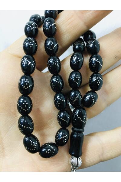 Asyam Tesbih Evi Işlemeli Oltu Taşı Tesbih