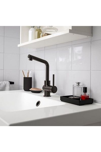 IKEA Αξεσουάρ Organizer Μπάνιου Μαύρο Χρώμα Δίσκος Μπάνιου 10x15 εκ