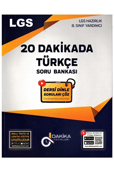 Karekök Yayınları Dakika Yayınları 8. Sınıf Lgs 20 Dakikada Türkçe Soru Bankası
