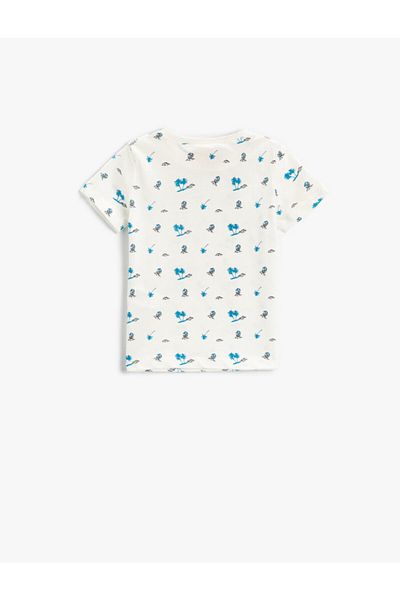 Koton Printed Short Sleeve T-Shirt Cotton