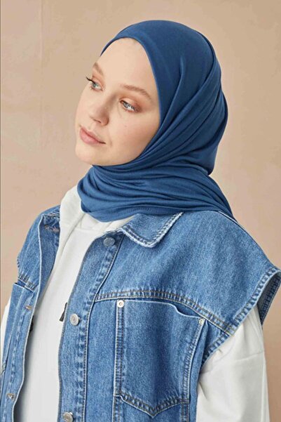 Larissa Scarf Combed Cotton Shawl Indigo