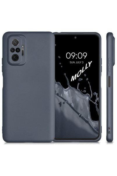 Molly حافظة سيليكون متوافقة مع هاتف Xiaomi Redmi Note 10 Pro باللون الأزرق ال...